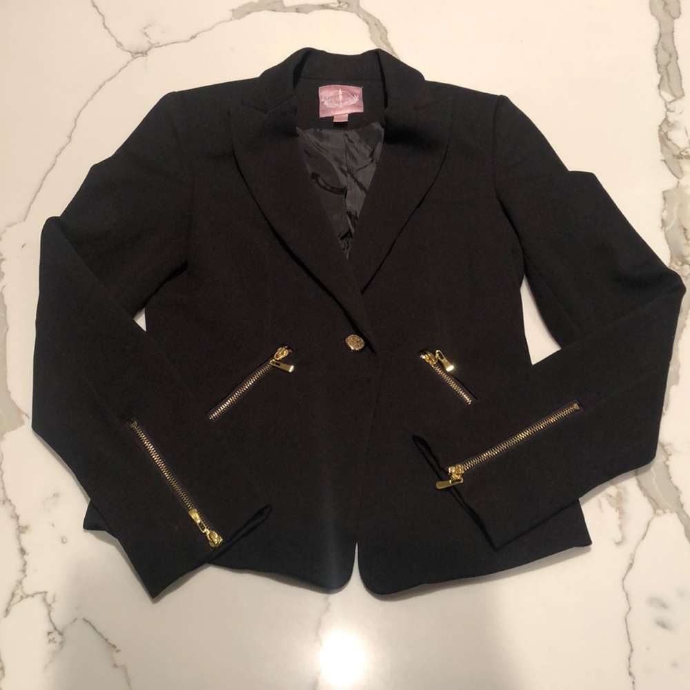 Blk Romeo Juliet Couture Blazer w/ Gold Hardware